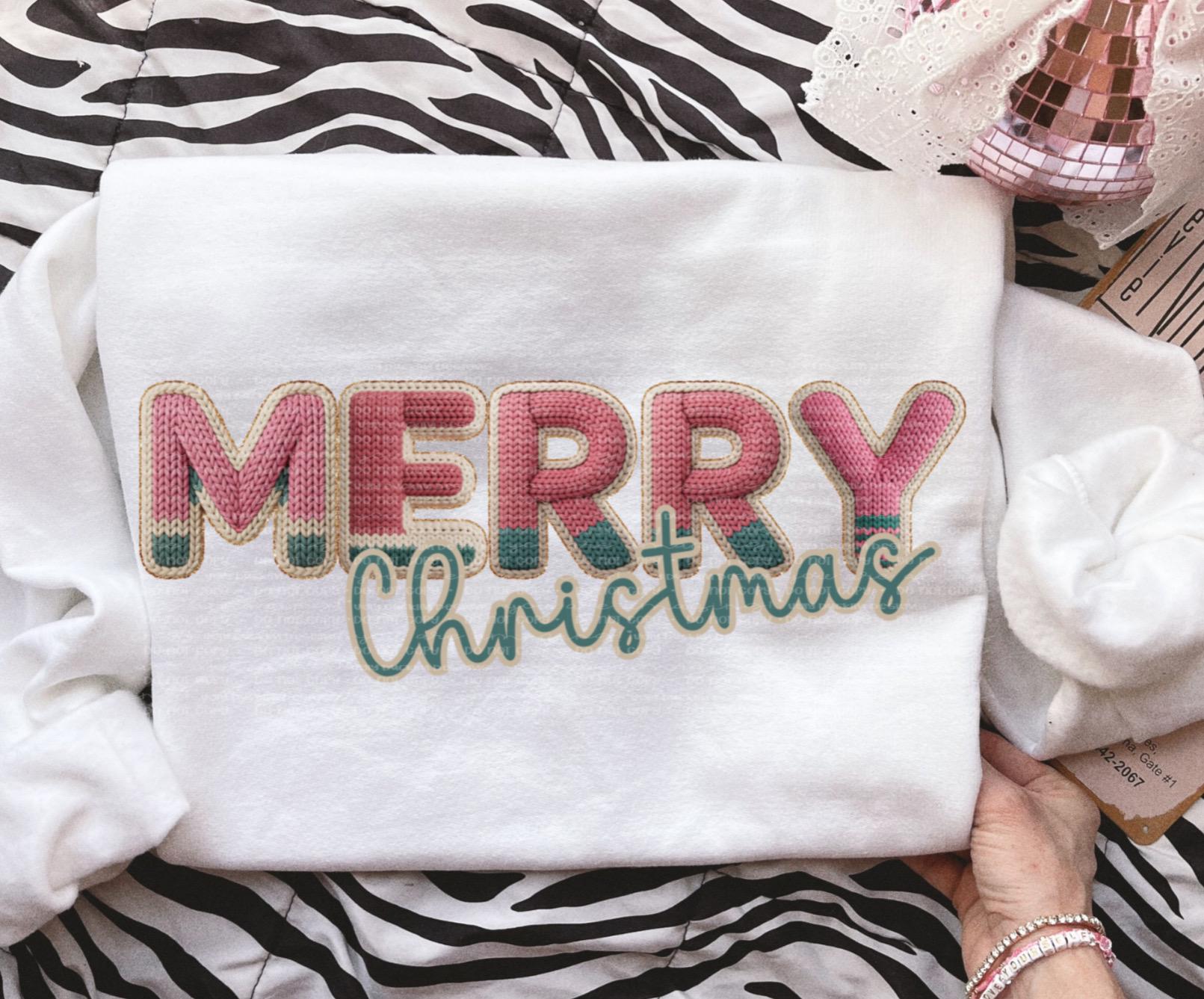 Merry Christmas PNG Hook and Loop Digital Design Christmas Sublimation Design