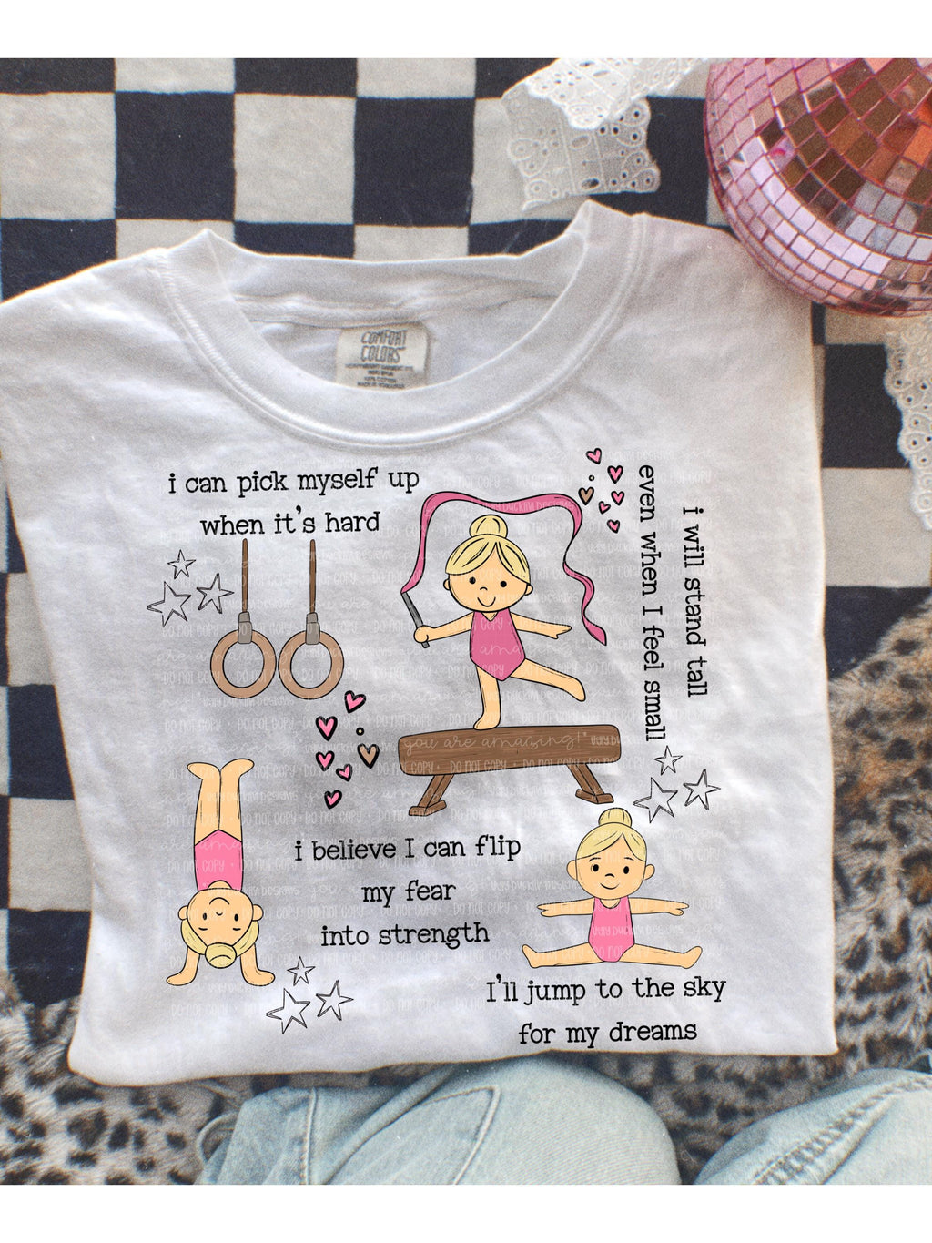 Gymnastics PNG Gymnastics Affirmations Digital Download Gymnast Sublimation