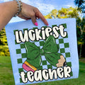 Lucky Teacher Day PNG, Shamrock Design (Digital Download)