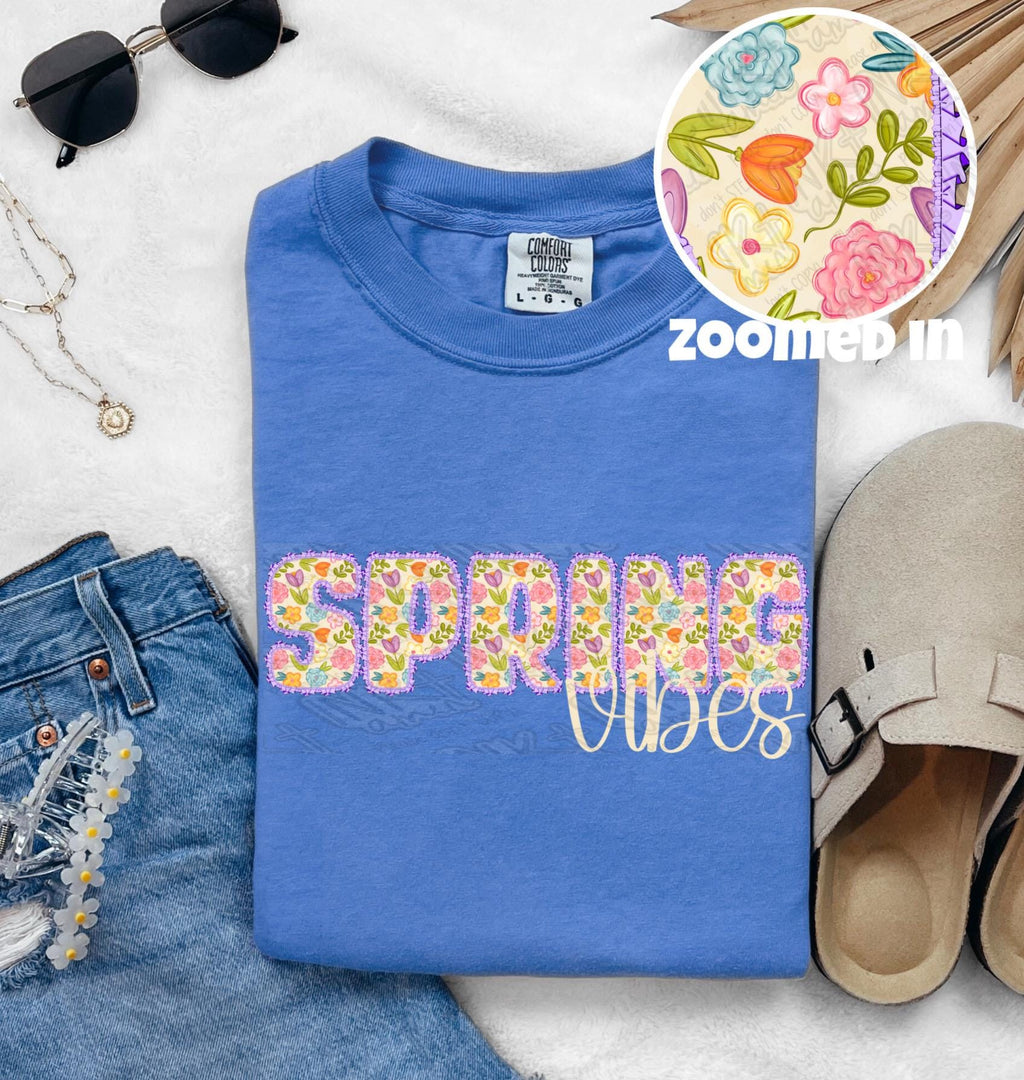 Spring Vibes PNG Floral Digital Download Boho Sublimation