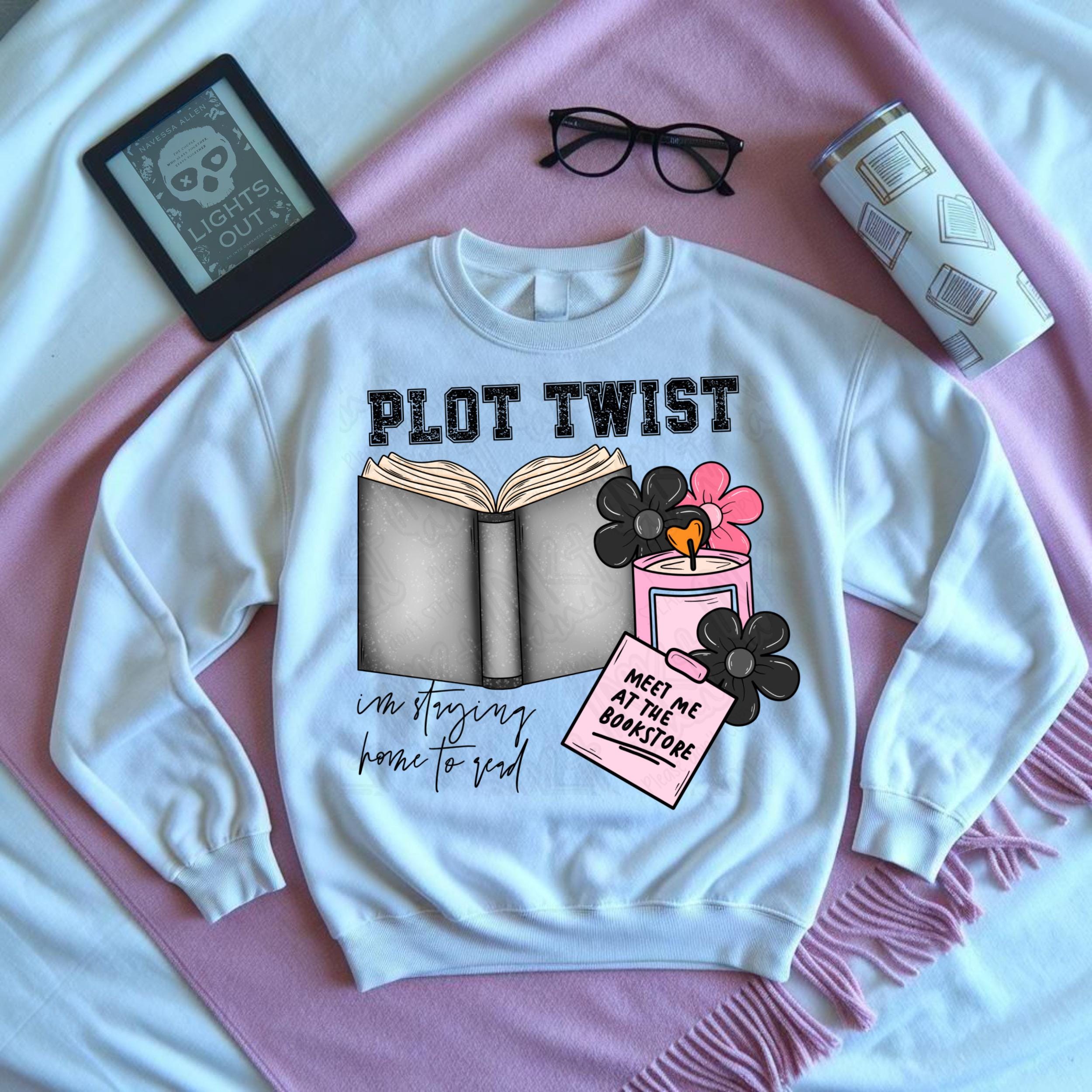 Bookish PNG Plot Twist Digital Download Book Sublimation