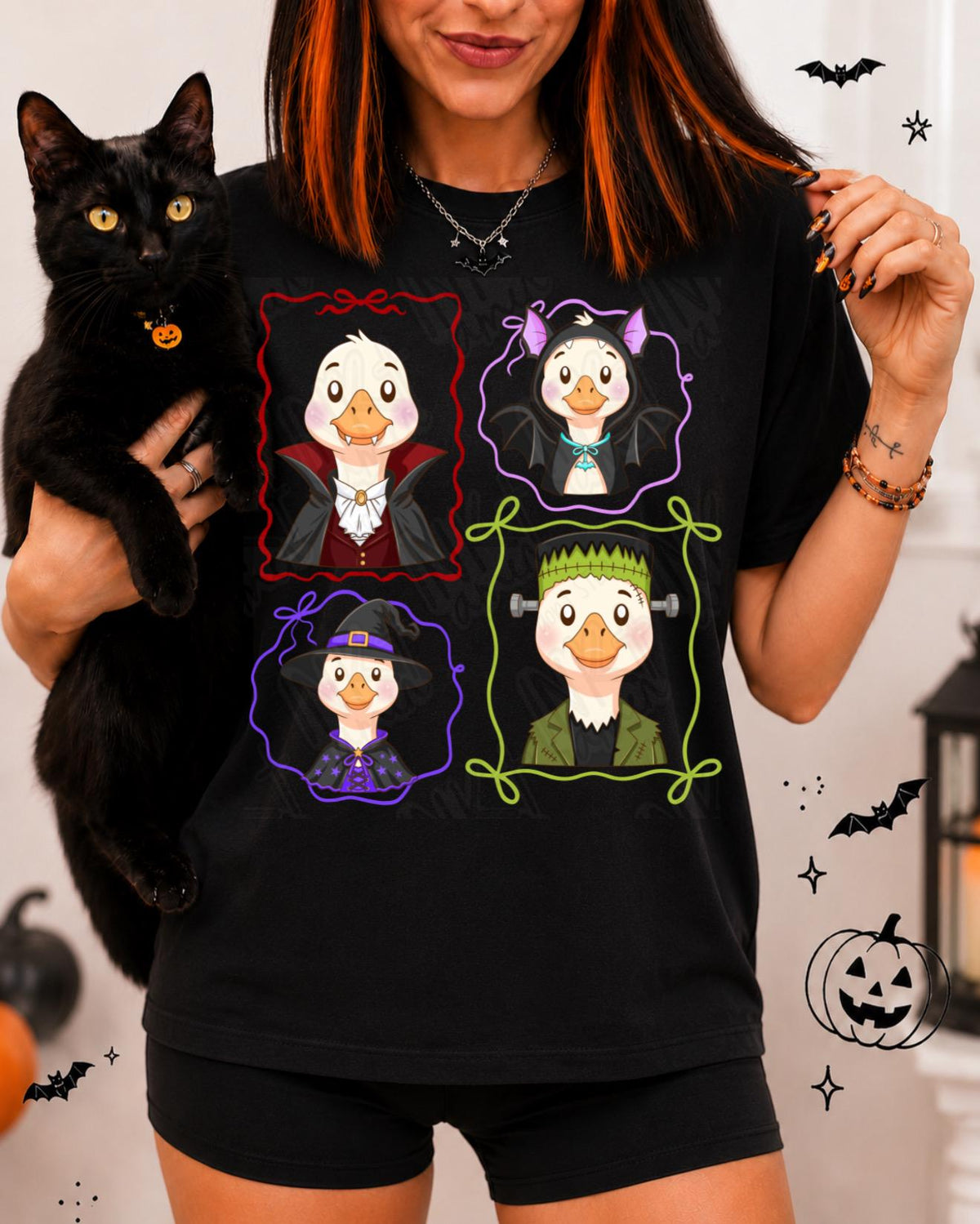 Halloween Goose PNG Coquette Design