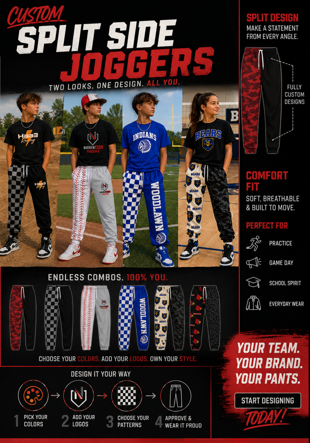 PREORDER: Custom Split Side Joggers 7.6.26 OSYM