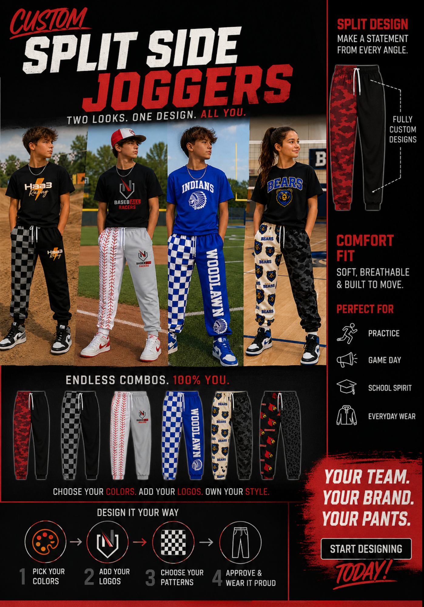 PREORDER: Custom Split Side Joggers 7.6.26 OSYM
